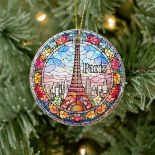 Paris Honeymoon  Ceramic Tree Decoration