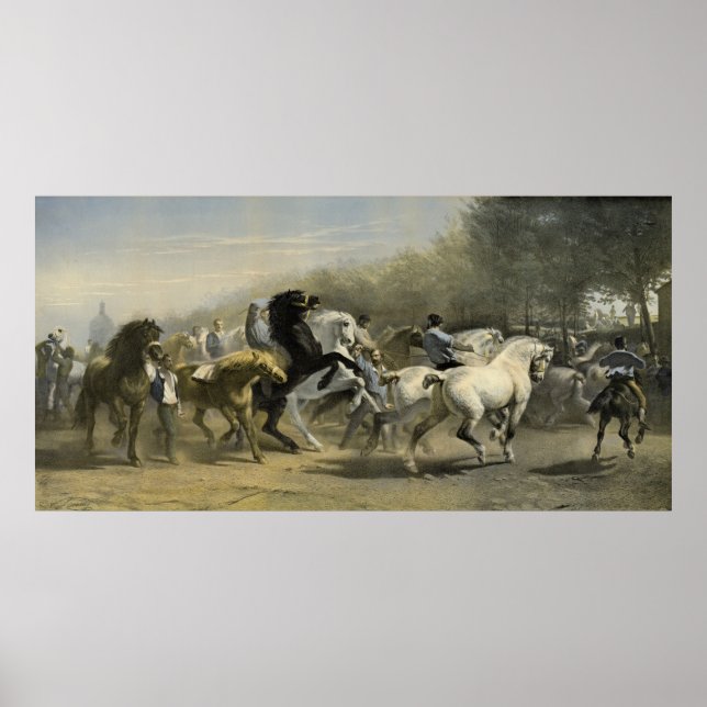 Paris Horse Market 1855 Poster (Front)