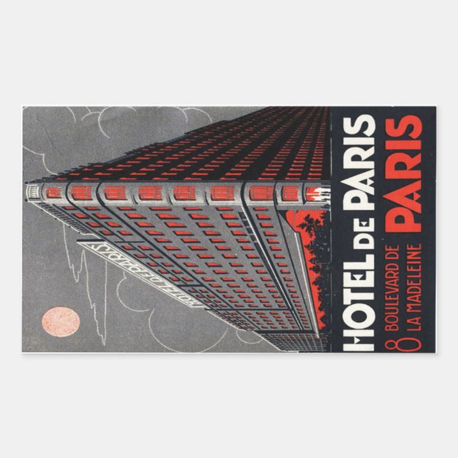 Paris Hotel (Paris) Rectangular Sticker (Front)