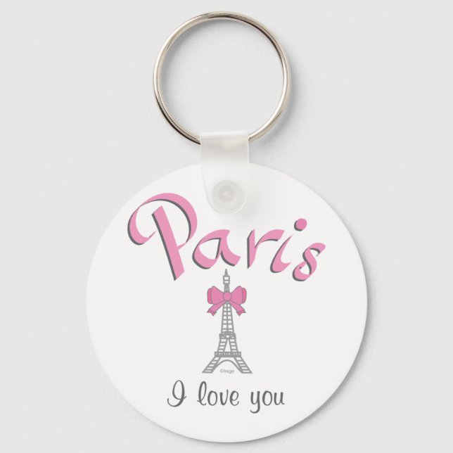 Paris I love you Key Ring (Front)