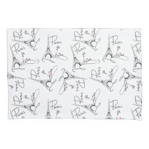Paris I Love You Pattern Pink ID914 Pillowcase