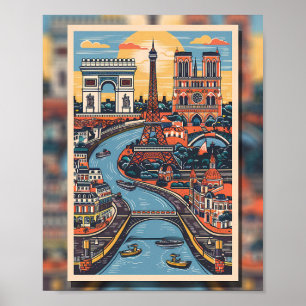 Paris Icons: The Heart of the City of Light Poster