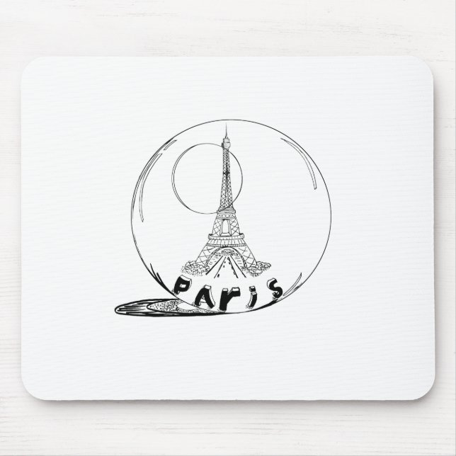 paris in a glass ball mouse mat (Front)
