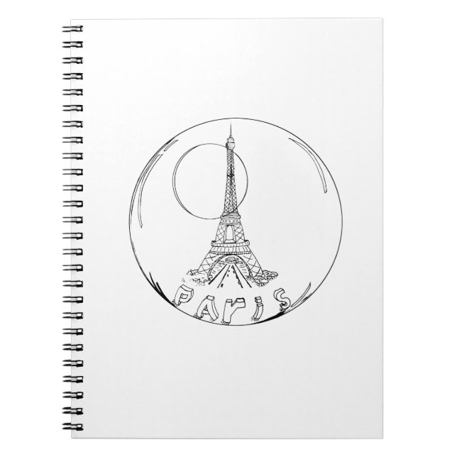 paris in a glass ball notebook (Front)