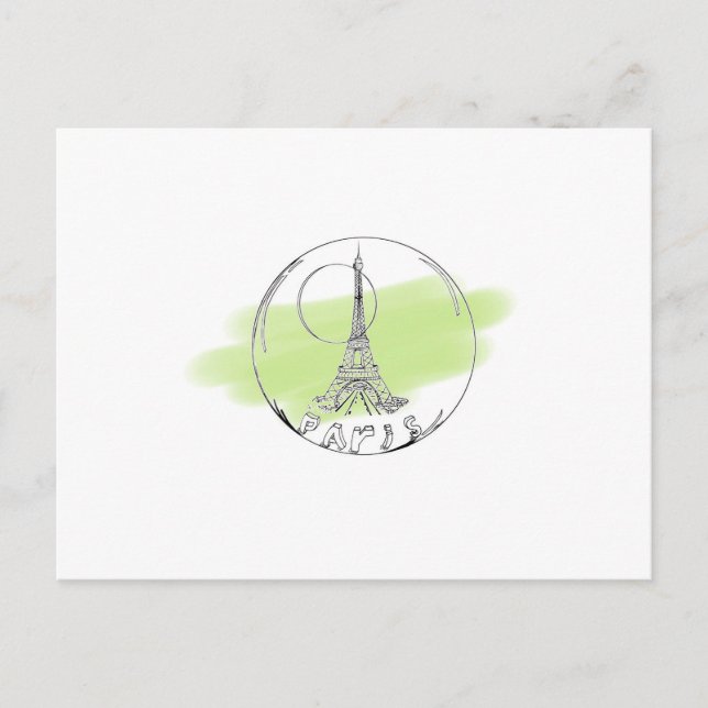 paris in a glass ball postcard (Front)