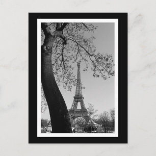 paris in b&w postcard