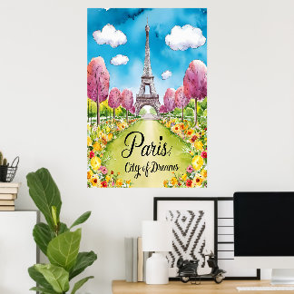 Paris In Bloom: A Dreamy Spring Day Poster