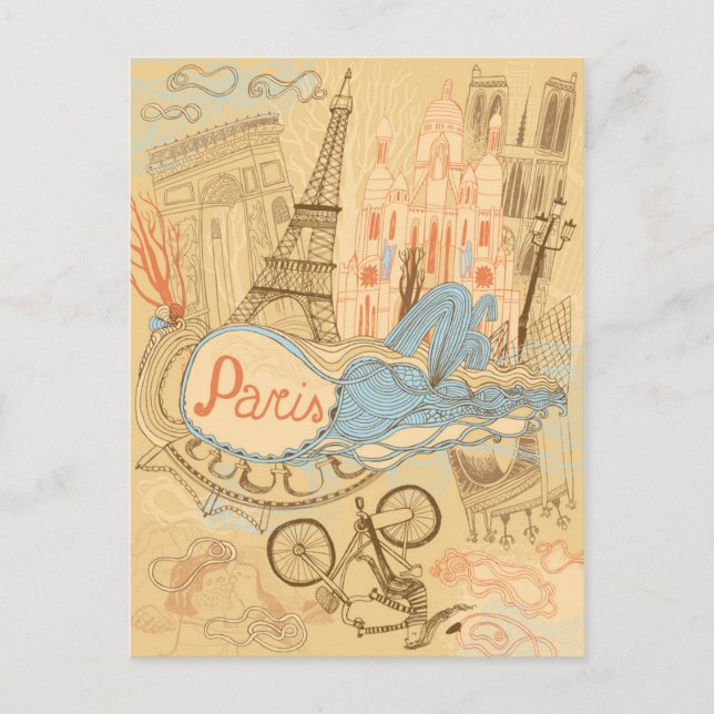 Paris in France Postcard (Front)