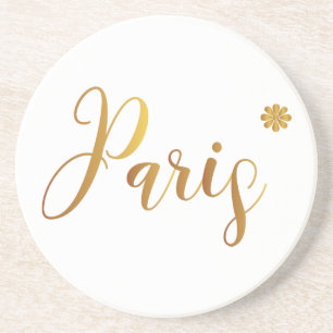 Paris-in-Gold-with-Flower Coaster