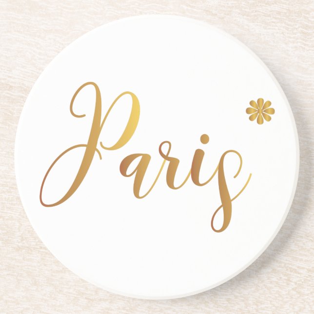 Paris-in-Gold-with-Flower Coaster (Front)