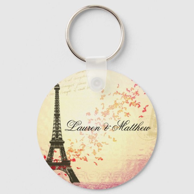 Paris in Love - Eiffel Tower Key Ring (Front)