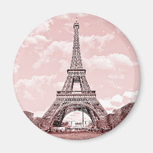 Paris in Pink Eiffel Tower France magnet