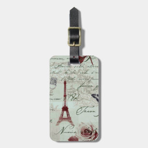 Paris in Pink Luggage Tag