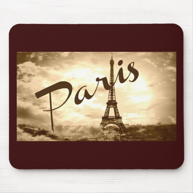 Paris in Sepia Mouse Mat (Front)