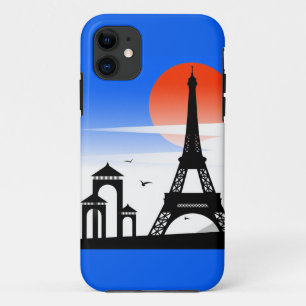 Paris in Silhouette: Sunlit Serenity iPhone 11 Case