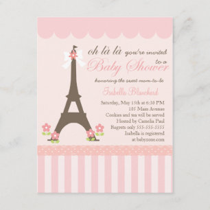 Paris in Spring Baby Shower Invitation