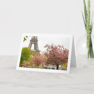 Paris In Spring Folded Blank Greeting Card