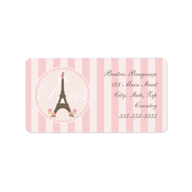 Paris in Spring Girly Label (Front)