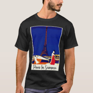 Paris in Summer Abstract Shapes Artful Graphic T-Shirt