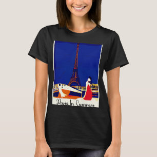 Paris in Summer Abstract Shapes Artful Graphic T-Shirt