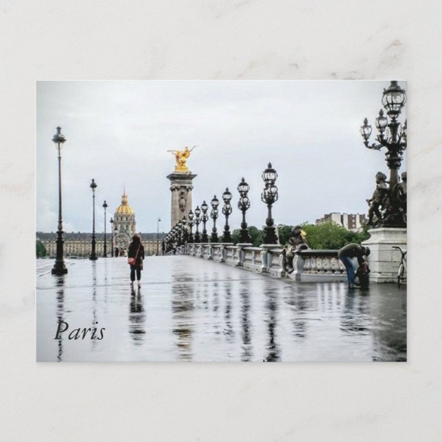 Paris in the rain Postcard (Front)
