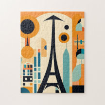 Paris-Inspired Mid-Century Modern Art: Abstract 