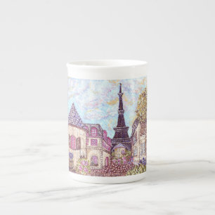 Paris Inspired Pointillism Bone China Mug
