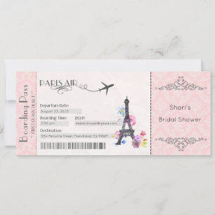 Paris Invitation, Paris Bridal Shower, Baby Shower Invitation