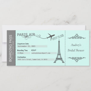 Paris Invitation, Paris Theme Invitation, Birthday Invitation