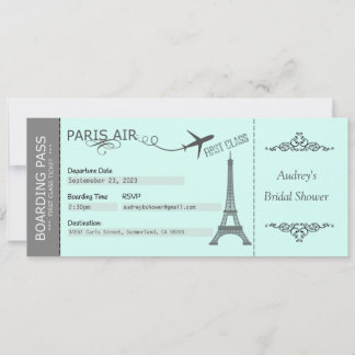 Paris Invitation, Paris Theme Invitation, Birthday Invitation
