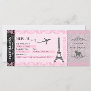 Paris Invitation, Paris Theme Invitation, Birthday Invitation