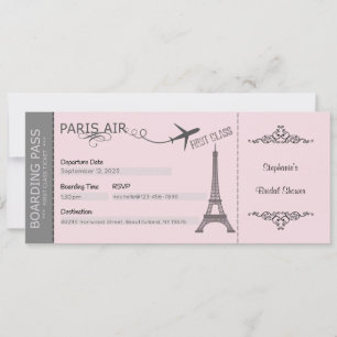 Paris Invitation, Paris Theme Invitation, Custom  Invitation