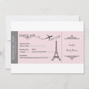 Paris Invitation, Paris Theme Invitation, French Invitation
