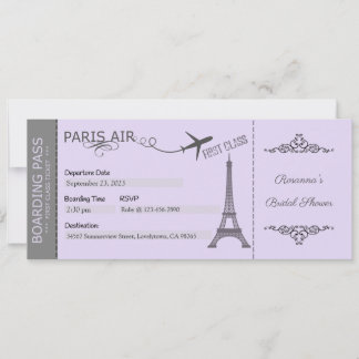 Paris Invitation, Paris Theme Party, Birthday Invitation