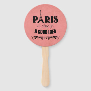 Paris is always a good idea hand fan