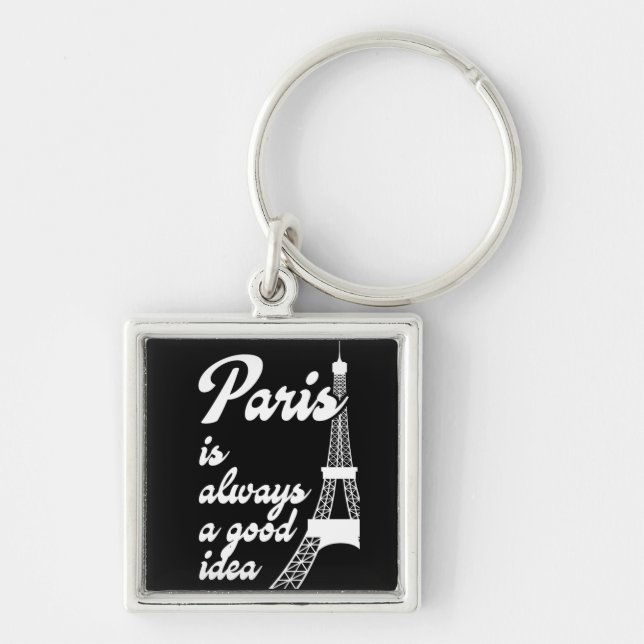 Paris is always a good idea key ring (Front)