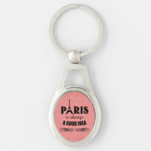 Paris is always a good idea key ring