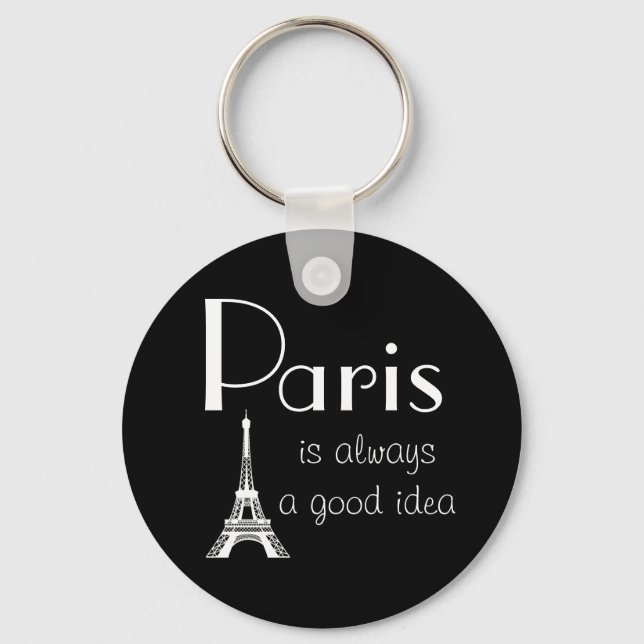 Paris is always a good idea key ring (Front)