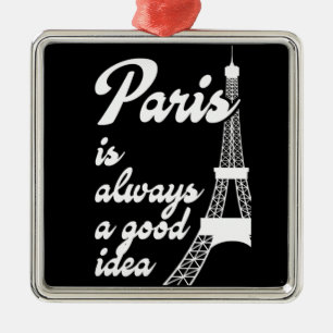Paris is always a good idea metal tree decoration