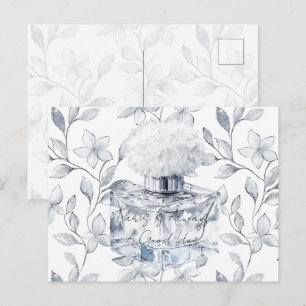 Paris is always a good idea perfume leaves postcard