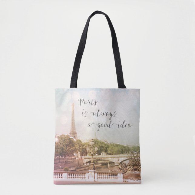Paris Is Always A Good Idea Personalised Tote Bag (Front)