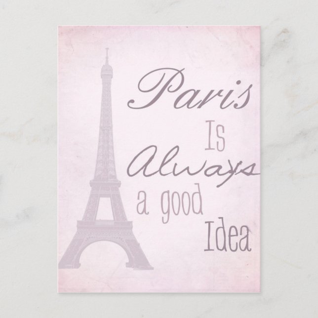 Paris Is Always A Good Idea Postcard (Front)