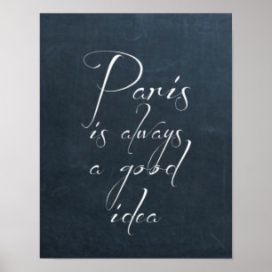 Paris Is Always A Good Idea Poster