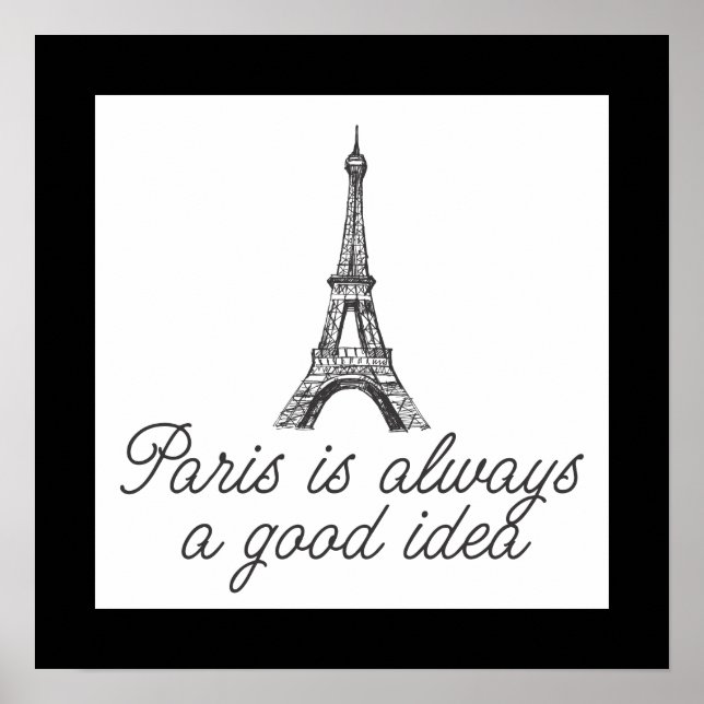 Paris is always a good idea poster (Front)