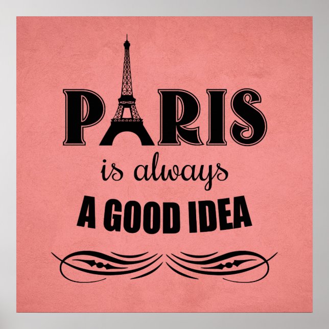 Paris is always a good idea poster (Front)