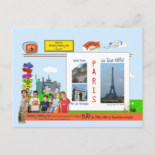 Paris is the City of Light! Postcard (Front)