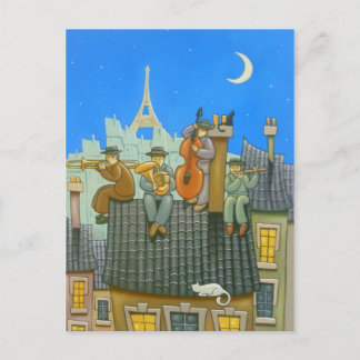 Paris Jazz Postcard