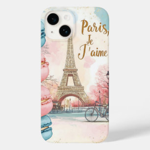 Paris, Je T'aime - Eiffel Tower with Macarons Case-Mate iPhone 14 Case