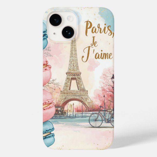  Paris, Je T'aime - Eiffel Tower with Macarons  Case-Mate iPhone Case (Back)