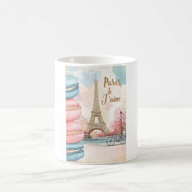  Paris, Je T'aime - Eiffel Tower with Macarons  Coffee Mug (Center)